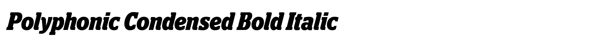 Polyphonic Condensed Bold Italic image